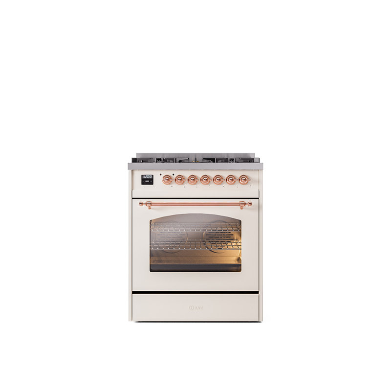 ILVE Nostalgie II 30 in Dual Fuel Range, RAL/Bronze, Liquid Propane