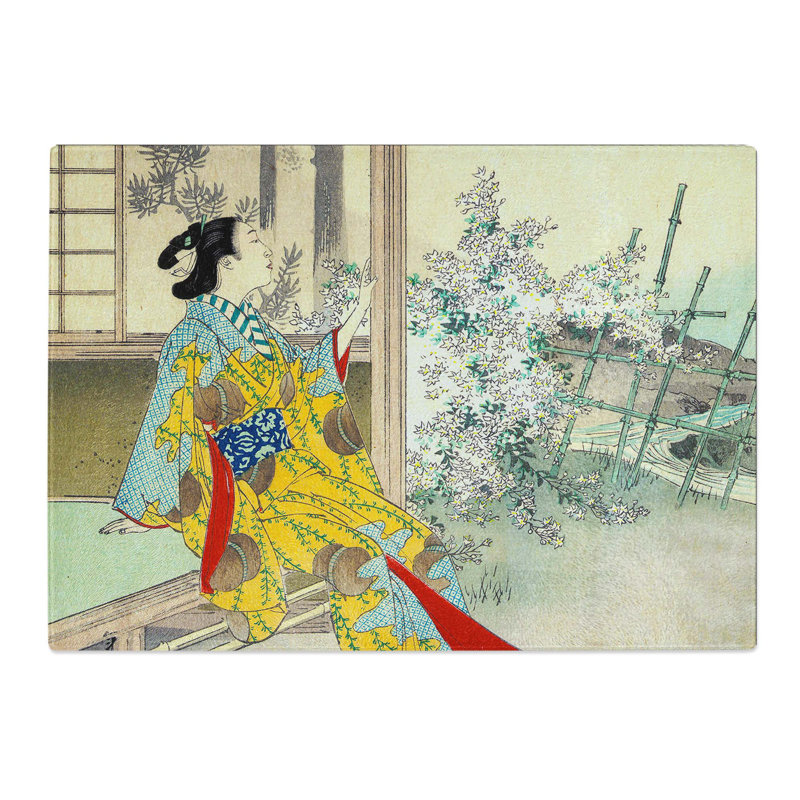 Tempered Glass Fourth Month by Mizuno Toshikata Chopping Board, 39 cm x 28.5 cm