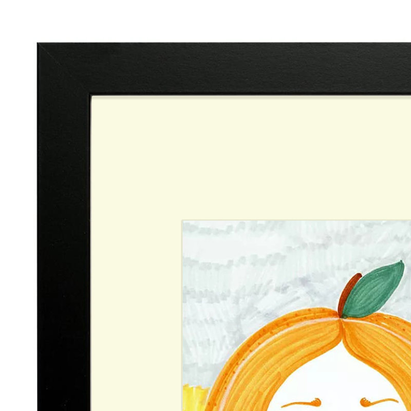Dreketi Matte Wood Single Picture Frame, Black, 11" x 14" Matted to 8" x 10" 