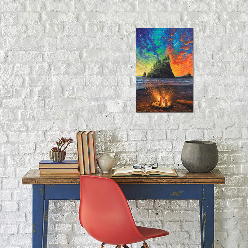 Throw The Log In by ColorByFeliks - Wrapped Canvas Giclee Art Print, 101.6 cm H x 66.04 cm W x 3.175 cm D