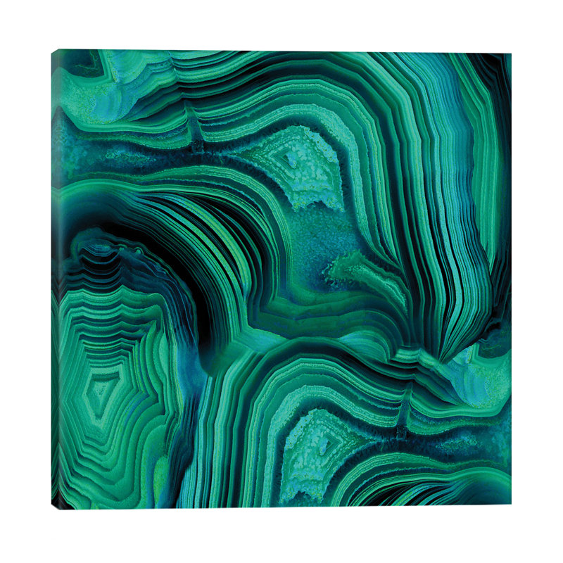 Malachite In Green And Blue by Danielle Carson - Painting on Canvas, 93.98 cm H x 93.98 cm W x 3.175 cm D, No Frame