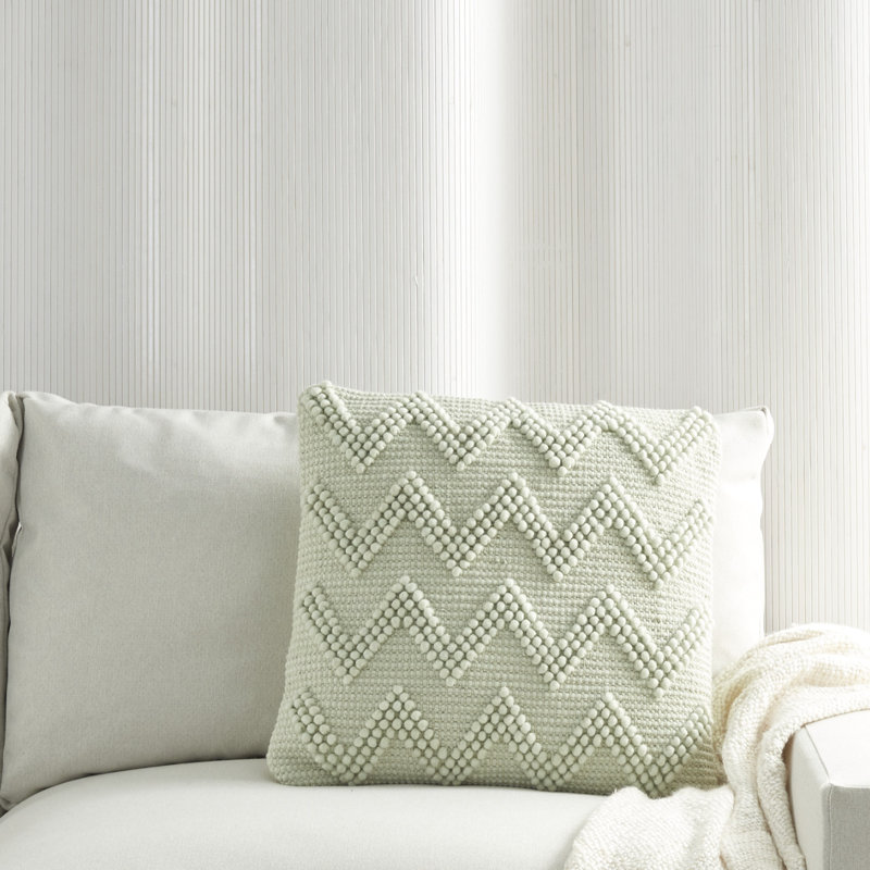  Housse et insert de coussin carré, Écume de mer, H 20 po x l 20 po x P 6 po, Carrée