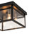 4 - Light Modern Black Square Flush Mount With Glass Shade