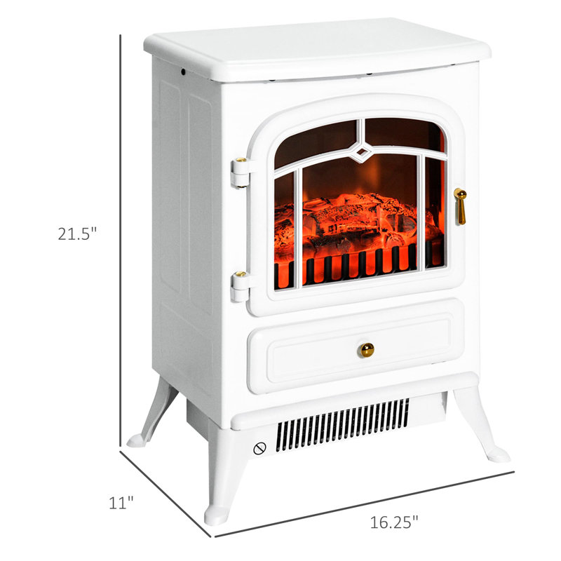 Electric Fireplace Heater, White