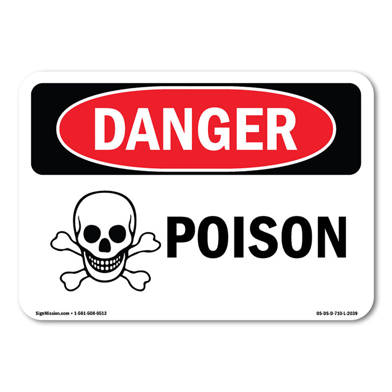 Poison Decal 18" X 12"