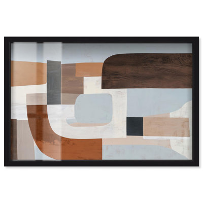 Décoration de salon Art of Forms II Shadowbox Print par Art Remedy, cadre noir, 55 x 37