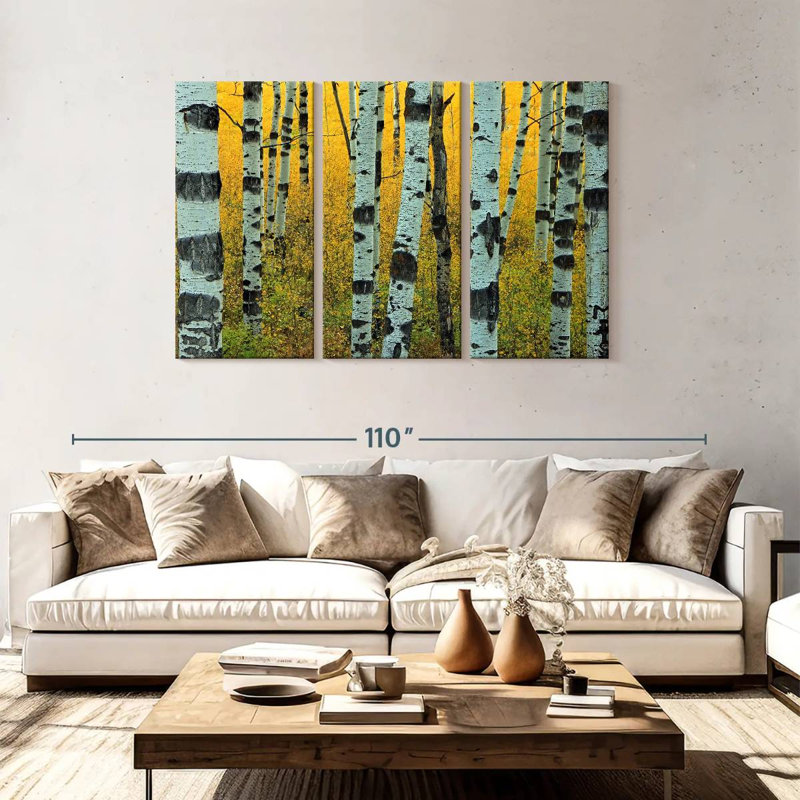 Harnek Abstract Aspen Tree, 48" H x 74" W