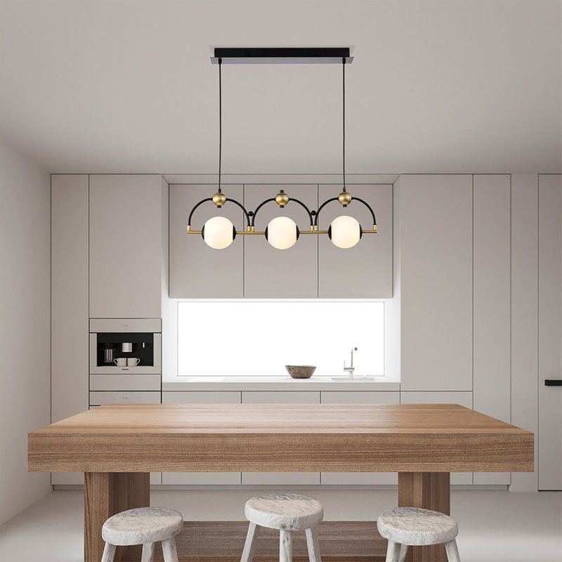 Lustre linéaire moderne à 3 lumières Gundel