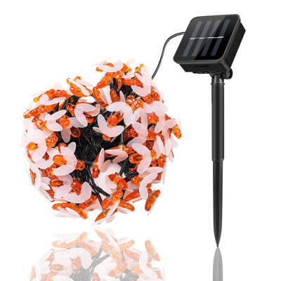 Solar String Bee Lights 30 Honeybees LED Fairy Solar Lights 8 Lighting Modes IP65 Waterproof Decorative Lamps W/ Stake Garden Lawn Flower Trees