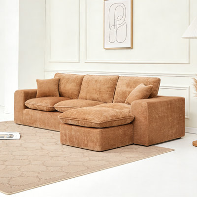 107'' Modern Boucle L-shaped Sectional Sofa