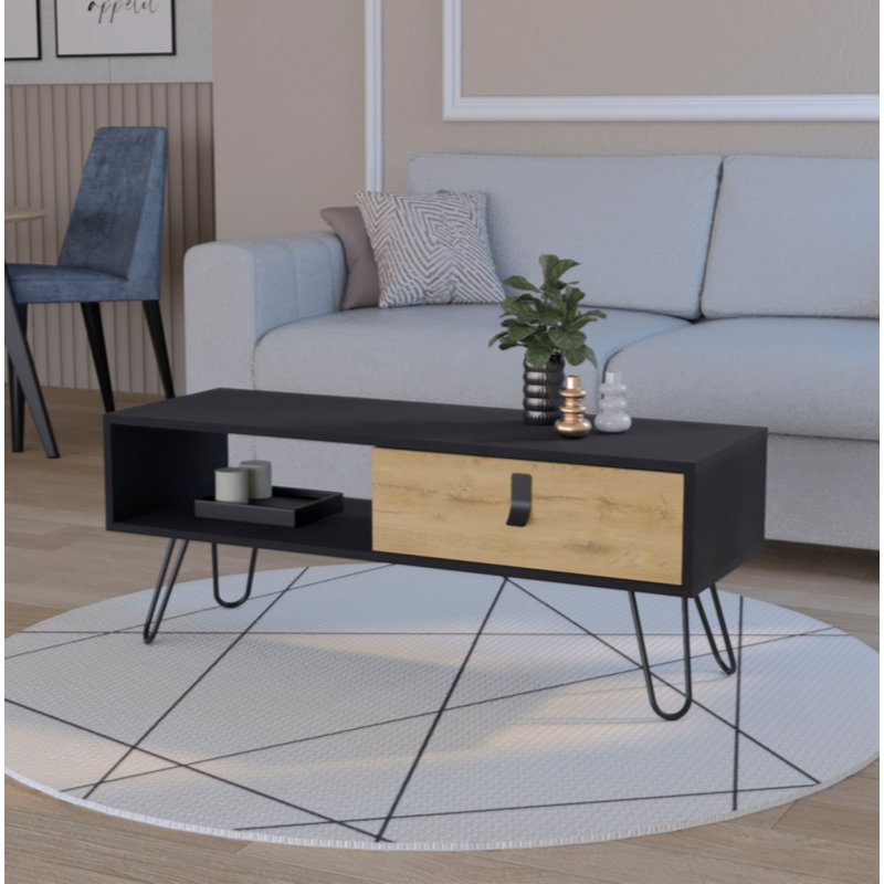Table basse avec pieds en épingle nazariyah