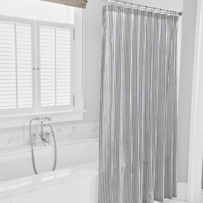 Blass Ticking Striped Shower Curtain