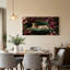 Ensemble de 1 tableau sur toile à motif floral guépard-320291468