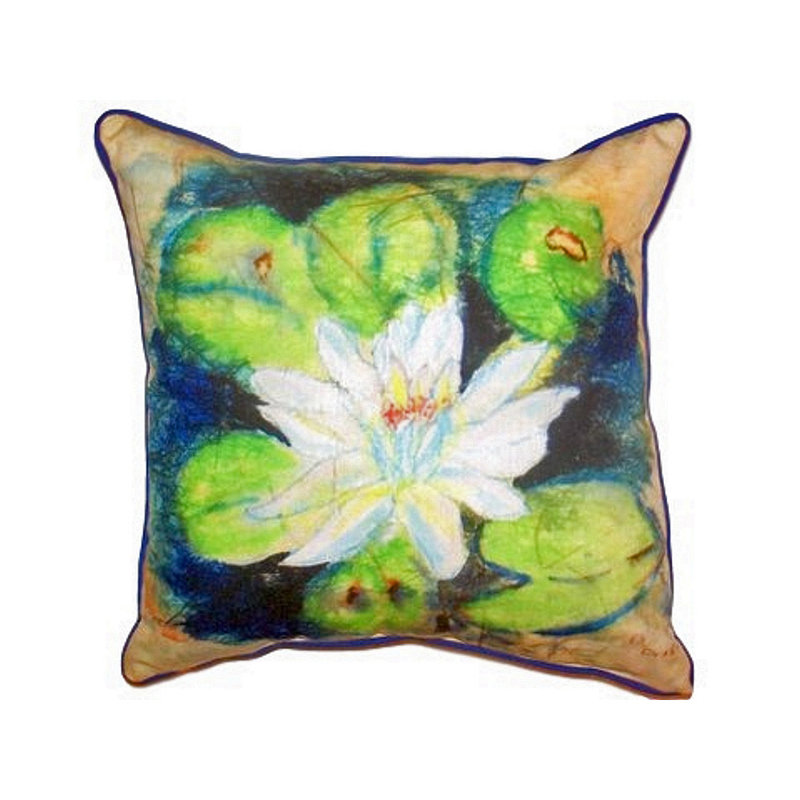 Housse et insert de coussin carré d'eau Water Lily, Très grand