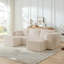 Compact modular sectional with soft cushion-570248979