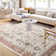 Demarquis Machine Woven Polyester Oriental Ivory/ Red Area Rug