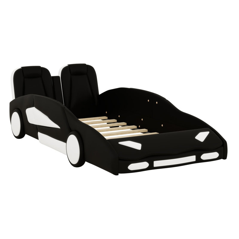 Lit plateforme avec roulettes Race, Noir
