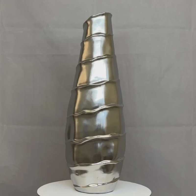 Deshields Ceramic / Porcelain Table Vase, 15.75" H x 5" W x 5" D