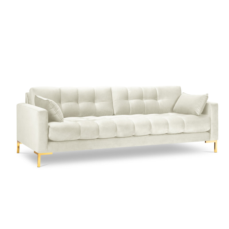 Adoraim 4 Seater Sofa, Light Beige, Gold