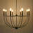 8-Light Dimmable Modern Cage Bowl Chandelier