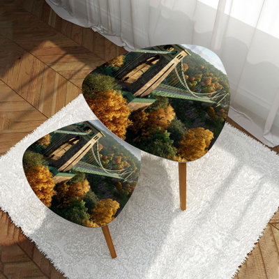 Ensemble de 2 tables basses gigognes Triangle