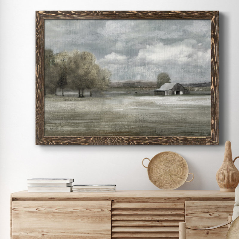 Country Quiet - Peinture sur toile encadrée, Noyer, H 31 po x l 44 po x P 1 po