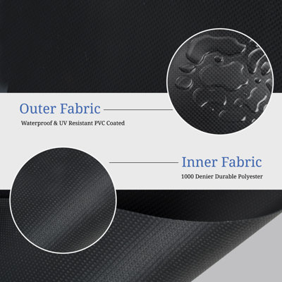 High Density Weatherproof Patio Sofa Cover, Curved Patio Sofa Cover, Cover for Curved Sofa