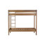 Twin Over Bunk Bed - Upholstered In Cozy Fleece, Rubberwood, Safe Guardrails, Underbed Storage Space