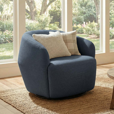 Fauteuil demi-tonneau pivotant rembourré Ingetraut