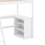 Lit mezzanine simple avec tablettes et bureau