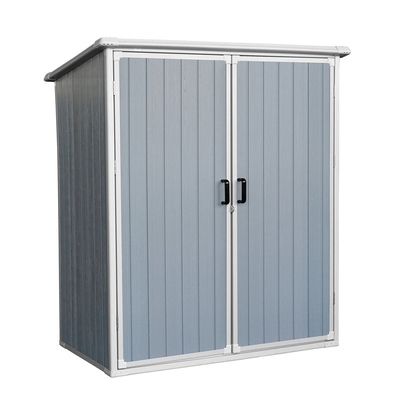 5X3ft Outdoor Storage Shed - Waterproof Resin Cabinet With Lock For Patio Furniture, Bikes, Garden Machinery Furnishings, Equipment