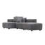 Ensemble de canapé modulaire en velours côtelé doux, petite méridienne en L pour salon, appartement, bureau, gris-991148565