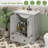 Qeetex Contemporary Bathroom Vanity with Ceramic Basin - Waterproof Freestanding Cabinet, 2 Doors & Drawer for Home Office - Pre-Drilled, Easy Install - Cement Gray, 30 Inches-125900421