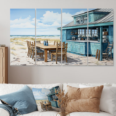 Ensemble de 4 pièces d'art mural Oceanfront Beach