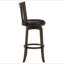 Chaise de bar pivotante en cerisier foncé Decker