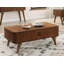 Table de bout avec rangement en noyer de 1 pièce