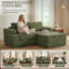 Canapé-lit de futon convertible en velours côtelé de 74,8 po 5-1 en 1 grand format avec futon avec porte-gobelets et poches latérales - aucun assemblage requis-328012265