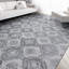 Geometric Area Rug in Gray