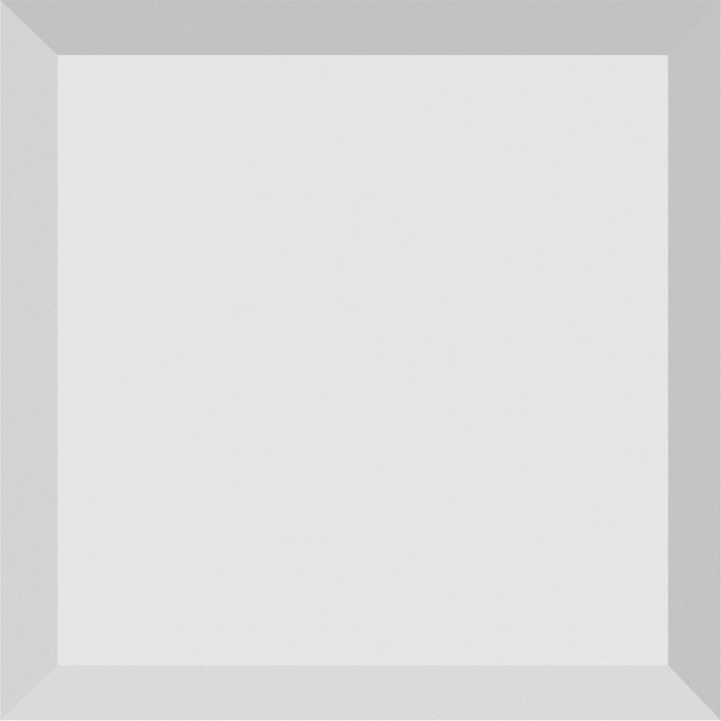Rosette standard Sedgwick avec bord biseauté, H 3 po x l 3 po x p 0,75 po