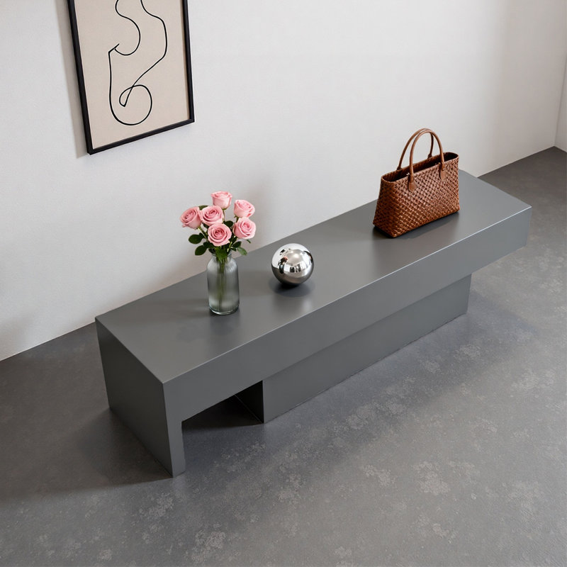 Présentoir moderne en bois minimaliste, 29,53 po x 78,74 po x 23,62 po