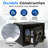 Electronic Fingerprint Safe Box with Touchscreen Keypad and Combination Lock, Includes 2 Owner Keys and 2 Master Keys (Black)