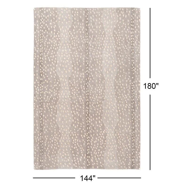 Rimma Hand Tufted Wool Animal Print Indoor Rug, Runner 12' x 15'