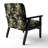 Wilderness Forest Pattern Harmony - Upholstered Farmhouse Arm Chair, Green Accent Chair