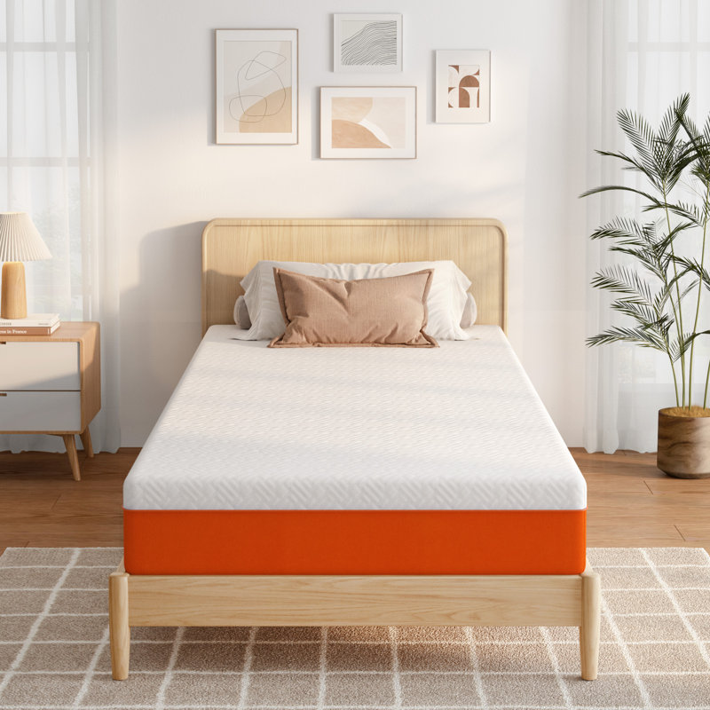 Gel Memory Foam Medium Mattress, Twin Size Mattress With Removable Washable Cover, 10"