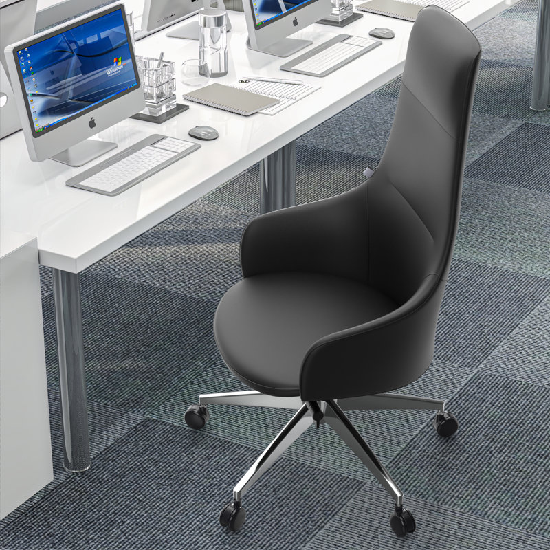 Philemol Tall Leather Office Chair with Headrest – Executive Desk & Conference Seating with Lumbar Support, Adjustable Height, Recline & Swivel