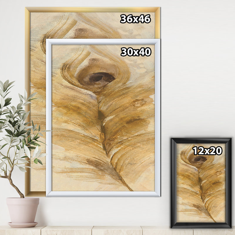 « plumes natural elements i », reproduction d’image sur toile, Cadre blanc, H 20 po x l 12 po x P 1po