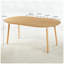 Table de salle à manger rectangulaire extensible avec plateau en MDF et pieds en métal, fini chêne-2057576677