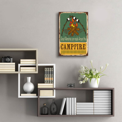 «Lodge Sign-d» par Jean Plout, art mural en verre acrylique, 16 po x 24 po