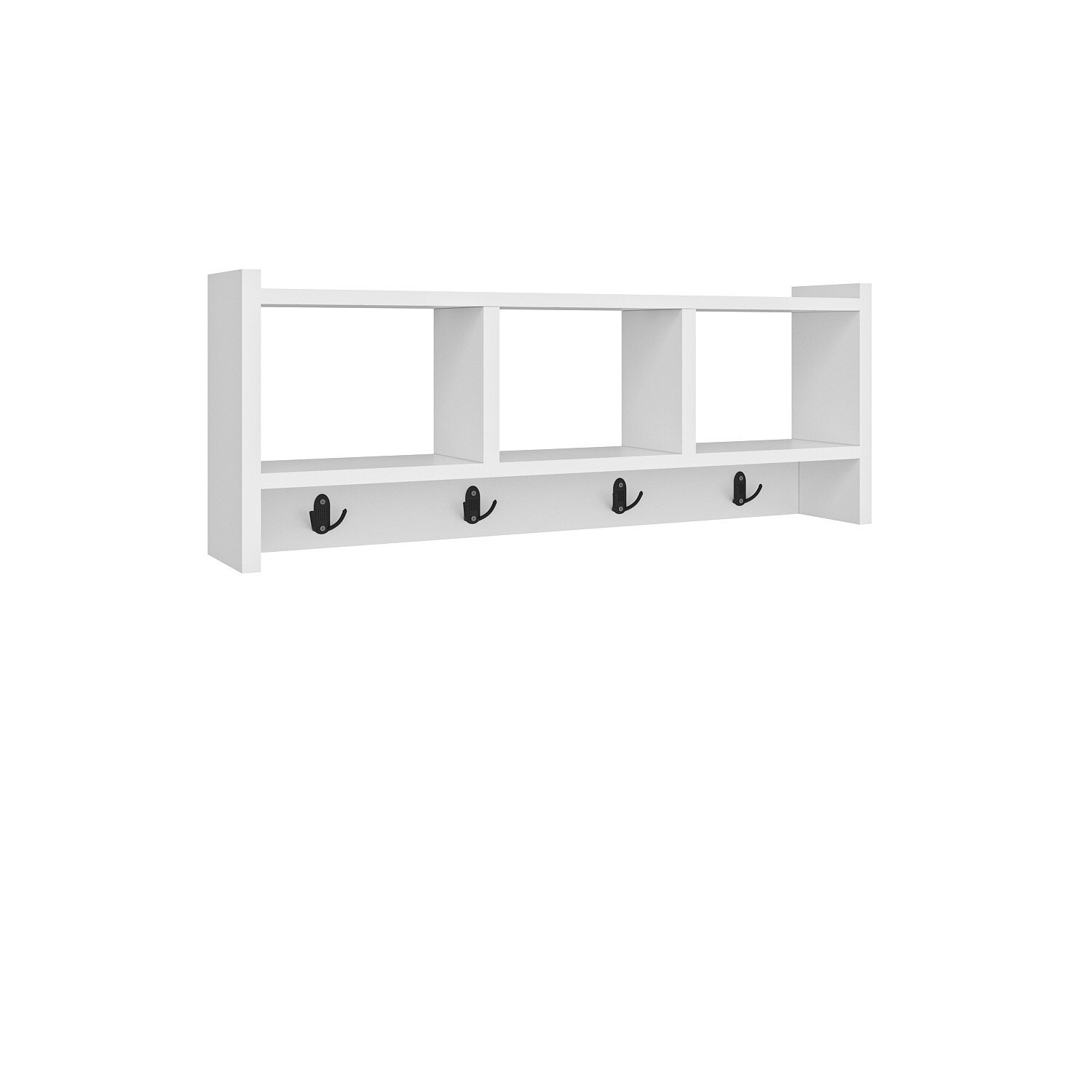 East Urban Home Carthy 4 - Hook Wall Mounted Coat Rack with Storage ...