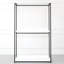 Walk-in 47 po - Métal thermolaqué, construction, compartiment de rangement très profond, chaleur et eau, surface de rangement pour tablettes de 47 po, tableau Scratch E0